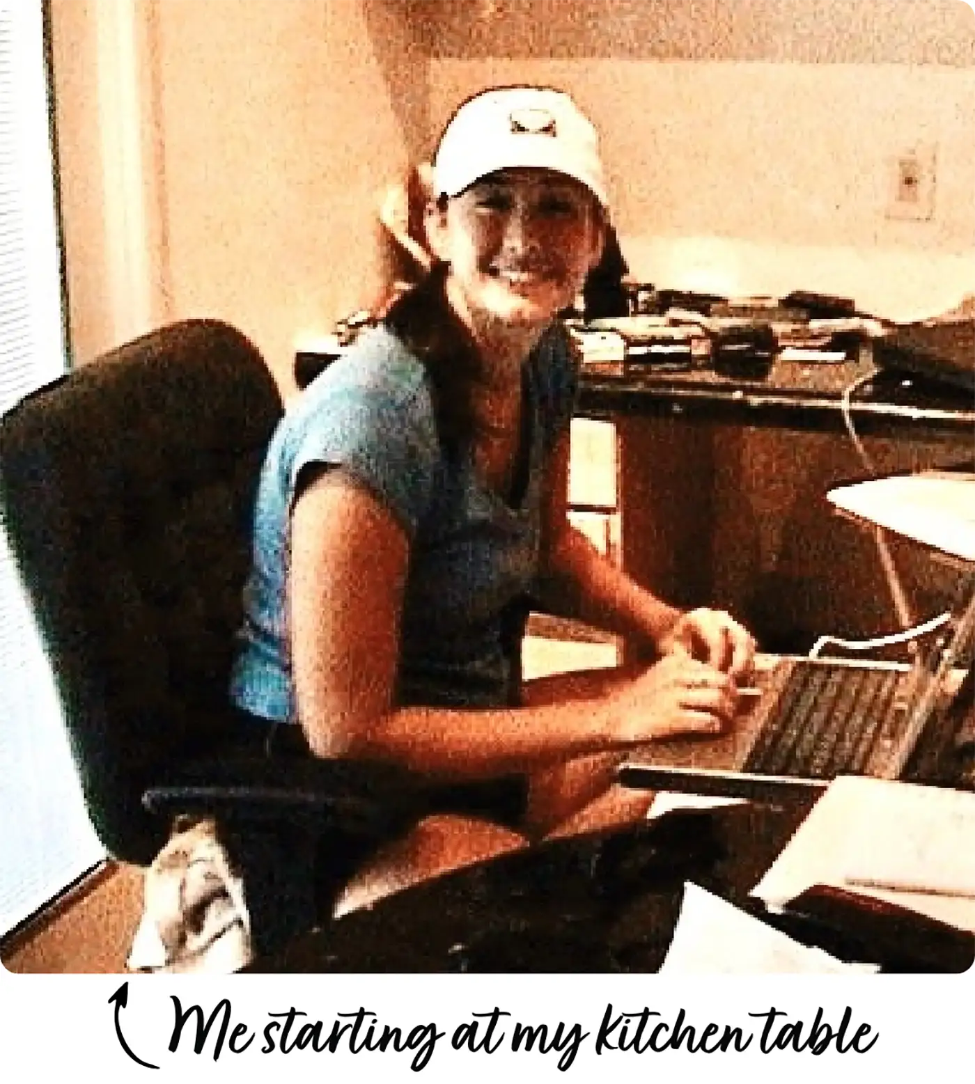 kim at kitchen table