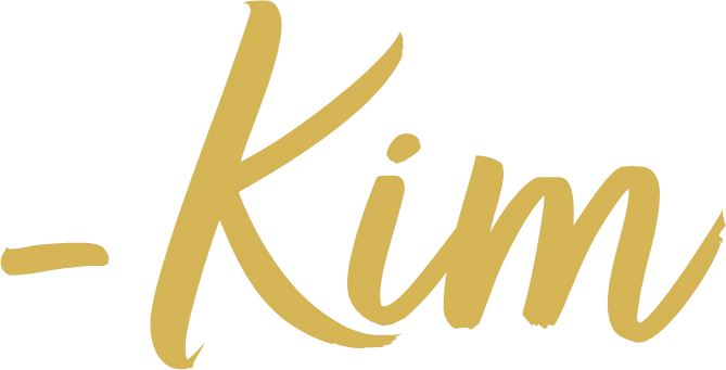 kim gold script signature